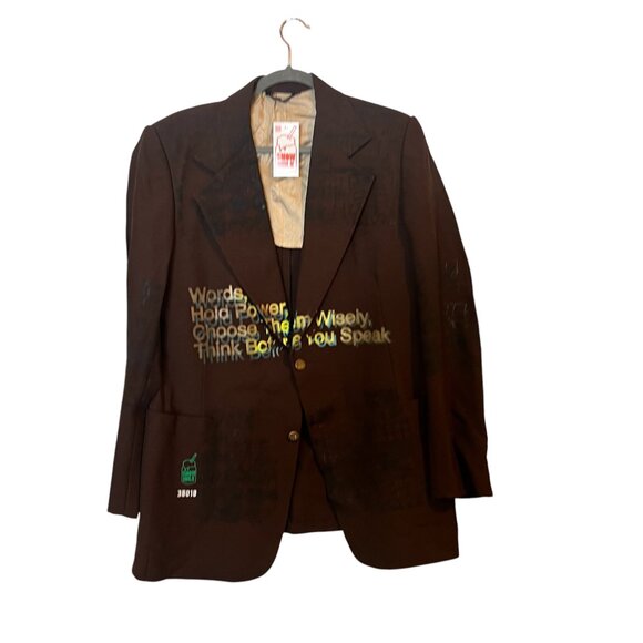 Snowmilk Other - Snowmilk Streetwear Brown Blazer Painted w/Original Snowmilk Design